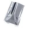 8*12cm Dried Food Pack Bags Silver Aluminium Foil Bags Open Top Heat Seal Vacuum Pouches Bag Coffee Powder Storage Mylar Foil Package Bags