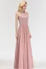 Chiffon Long Bridesmaid Dresses Halter Lace Top Ruched Wedding Guest Party Golvlängd Maid of Honor Dresses 100%Real Image BM0057