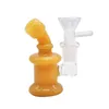 5,67 tum Tjock Pyrex Recycler Heady Breaker Bong Rör 14mm Kvinna Mini Glas Olje Riggar Bongs Vattenrör Röktillbehör Gratis frakt