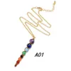 Multicolor Lava 7 Chakra Healing Balance Beads Necklace Women Necklaces & Pendants Reiki Spiritual Yoga Jewelry Pendant Necklace