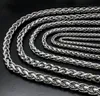 in bulk 10meter Lot Jewelry Making Findings Stainless Steel Wheat Braid Chain 3mm 4mm 5mm 6mm Silver Wheat Spiga Rope Chain DIY Ma3200413