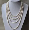 Collier de perles longues parfaites, collier de perles d'eau douce naturelles blanches de 90 pouces 7-8mm, bijoux de cadeau pour femmes charmantes