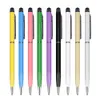 Hoge Kwaliteit 2 in 1 Bal Point Stylus Touch Pen voor iPad iPhone 6 5 voor mobiele telefoon Tablet PC 500pcs / lot