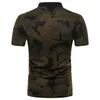 Mäns Märke Camouflage Shirt 2018 Nya Mens Shirts Casual Slim Fit Classic Homme Army Green Camisa Masculina