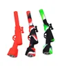 110 Mm Silicone Rifle Smoking Pipe With Metal Bowl Dab Rig Bongs Shisha Hookah Wax Pen Pipes 420 Small Gun Sneak A Toke4773721