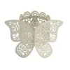 12 stks Butterfly Servet Ringen Hollow Out Bruiloft Papier Houder Tafel Decor Tools Accessoires Partij Gunst Evenementen Partijartikelen