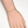 Bracelets plaqués argent, chaîne en cristal de diamant complet, Bracelet en strass p, cadeau féminin BR0028801233