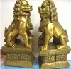 Cinese Foo Dog Lion Fu Bronze Statue Coppia Figurine Feng Shui Items Oriental