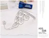 新しいファッションホワイトダイヤモンドハンドチアンジュエリーシルバーチェーン女性花嫁シルバーチャームブライダルアクセサリーウェディングハンドブレスレットWeddi1219128