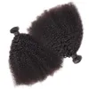 Brazilian Afro Kinky Curly Human Hair Bundles Unprocessed Remy Hair Weaves Double Wefts 100g/Bundle 2bundle/lot Hair Extensions