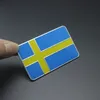 2st Aluminium Auto Car Sweden Swedish Flag Car Emblem Badge Decal Sticker för BMW VW Audi Buick Jeep Volvo Saab Tillbehör