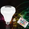 2018 Lampadina a fiamma LED RGB Luci notturne intelligenti con altoparlante Bluetooth Telecomando Lettore musicale Luci da palco KTV per Natale Halloween