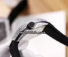 Novo 45mm Vanguard V45 25º Aniversário Limited Edition Data Branca Discagem Japão Miyota Mens Automático Assista Diamante Bezel Couro Strap relógios