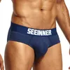 A nova moda cueca personalidade cuecas cuecas de algodão espartilho sexy cintura baixa branco