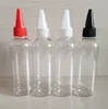 Goedkoopste !!! draai dop druppel flessen glitter poeder container pen vorm fles pakking fles helder en kleur dop 100 ml