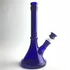 Bong da 9,5 pollici 14 mm in vetro femminile Bong Downstem Ciotola Narghilè Bong da fumo con ciotole Pyrex spesse blu chiaro Tubi Piattaforme petrolifere