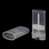 Portable DIY 15ml Clear White Plastic Empty Oval Lip Balm Tubes Deodorant Containers Free Shipping LX2264
