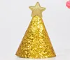 Golden Glitter Birthday Hat with Star Party Baby Shower Decor Headband Po Props215T