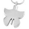 IJD9526 Animal Keepsake Murano Glass Butterfly Rostfritt stålkräm Halsband Pet Memorial Urn Smycken Hänge för aska