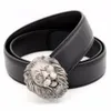 Kaweida Fashion Lion Metal Automatiska spännebälten för män 2018 Ceinture Homme Mäns Äkta läderbälte