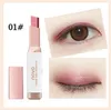 Novo Velvet Double Color Shimmer Eyeshadow Stick Moda Gradiente Sombra Sombra Profissional Olhos Maquiagas Sombras