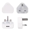 OEM Vit UK-kontakt USB-laddare AC-väggladdare USB-nätadapter Laddare till iPhoneX / 8/8Plus / 7 / 7PLUS / 6S / 6 + DHL Freeshipping 200PCS / Lot