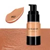 HANDAIYAN Peau foncée Couverture complète Fond de teint liquide pour le corps Maquillage Bronzer Contouring Maquillage pour le visage Haute pores invisibles Maquillage de base