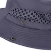 Männer Angeln Hut Mesh Summer Fishing Hat Wide-Cremed UV-Schutzklappe Atmungsaktive Strandhut