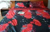 Hemtextiler QUILT COVER CULDOW CASS SETS 3D Sängkläder Set 3D Digital Print Red Rose Wedding Celebration Winter Thick Set Whole9682868