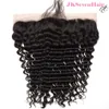 10A Deep Wave Brazilian Virgin Remy Human Hair 13X4inch Lace Frontal Peruvian Malaysian Indian Pieces Thick End Factory 63448753795441