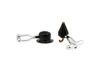 Novo botão de manguito de moda de chegada para homens pinturas pretas Chaplin hatumbrella estilo homem botão de punho inteiro abotoadura284a
