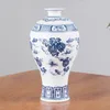 Estilo chinês jingdezhen azul clássico e branca porcelana kaolin vaso de vaso home decoração vasos artesanais