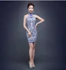 Vestido de verão da moda Halter Tang chinês Caus