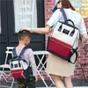 2018母親と子供たちのマッチングバッグ新しい多機能ベビーおむつバックパックハンドバッグ韓国のファッション肩のバッグスクールバッグ5色