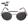 Adawu Hight Qualidade Quadro de Metal Steampunk Sunglasses Homens Marca Goggle Homens Mulheres Gótico Óculos De Sol Vintage Óculos