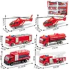 Diecast bilmodell leksak, militärbil, maskinhoppbil, brandbekämpningsbil, expressbil, barnparty födelsedagspresenter, samla, dekoration