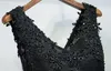 Ny A-Line Fashion Lace Applique V Black Red Collar Short Homecoming Dresses Party Sleeveless Dresses Hy0007