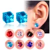 Zircon Cube Magnetic Stud Slimming Earrings Health Non-Pierced Earring Magnets Jewelry Men Women