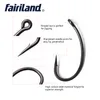 100 sztuk / partia TFSH-G Barbed Hooks Chemicznie zaostrzone PTFE Coated High Carbon Steel Carp Fishing Hook z bezpłatnym hakiem