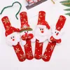 Christmas Clap Ring Slap Bracciali Slap Pat Circle Hand Ring Wristband Decoration Party Babbo Natale Pupazzo di neve Home Decor Bambini Regali per bambini