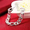 10M side chain - shrimp buckle - male sterling silver plated bracelet ; New arrival fashion men and women 925 silver bracelet SPB151