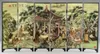Asian Lacquer Ware Old Lanting Juxian Painting Hand Superb Immortal Screen Lucky