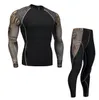 Nouveau Pour hommes sous-vêtement thermique ensembles Compression sueurs séchage rapide thermique hommes costumes longs Johns hommes survêtements