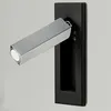 Topoch Retractable Wall Lamp Sconces Head Docks into Backplate with Push Switch Chrome Finish Swivels 90degree Left/Right/Forward 3W LED 200LM