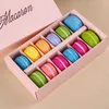12 Cups Paper Macaron Box Drawer Type Pastry Cake Boxes For Wedding Party Gift Packaging LX3407
