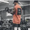 Spor Salonları Egzersiz Mektubu Baskılı Gömlek Tank Üst Erkekler Vücut Geliştirme Spor Erkek Sportwear Yelekler Kas Erkek Tank Tops