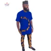 2018 Summer Mens African Clothing Plus Size 6XL African Clothes o-neck Mens cotton Clothing for Men 2 Pieces Plus Size WYN473