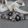2019 Nuovo ornamento di strass di lusso Cintura Accessori per abiti da sposa Cintura 100% fatti a mano Fiori di rosa Telai da sposa Fro Prom Party