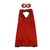 テーマコスチューム70*70cm単層プレーンスーパーヒーローケープ +3〜10歳の子供向けのマスク5色のテーマコスプレハロウィーンスーパーヒーローコスチューム