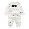 2018 Baby boy kleding lente herfst rompers body pakken katoen bowknot lange mouw baby jumpsuit baard gentleman infantil baby's3770250